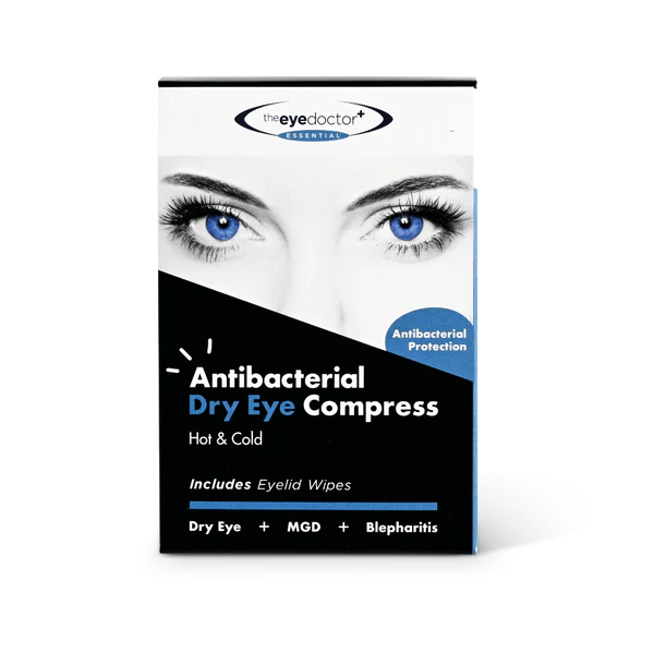 The Eye Doctor Essential Antibacterial Dry Eye Compress + 2x Eyelid Wipes
