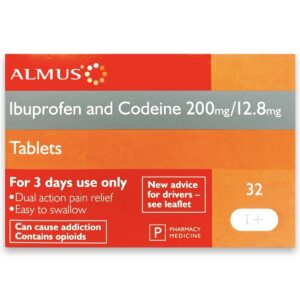 Almus Ibuprofen and Codeine Tablets 200mg/12.8mg (Pack of 32)