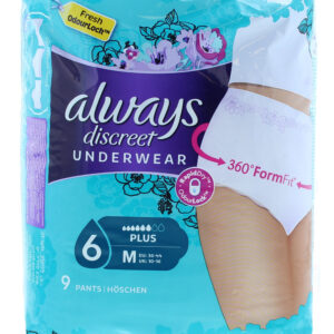 Always Discreet Underwear Medium Plus Pack of 9