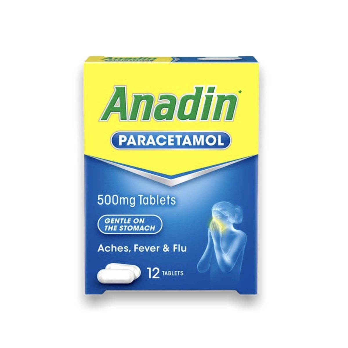 Anadin Paracetamol 500mg Tablets (Pack of 12)