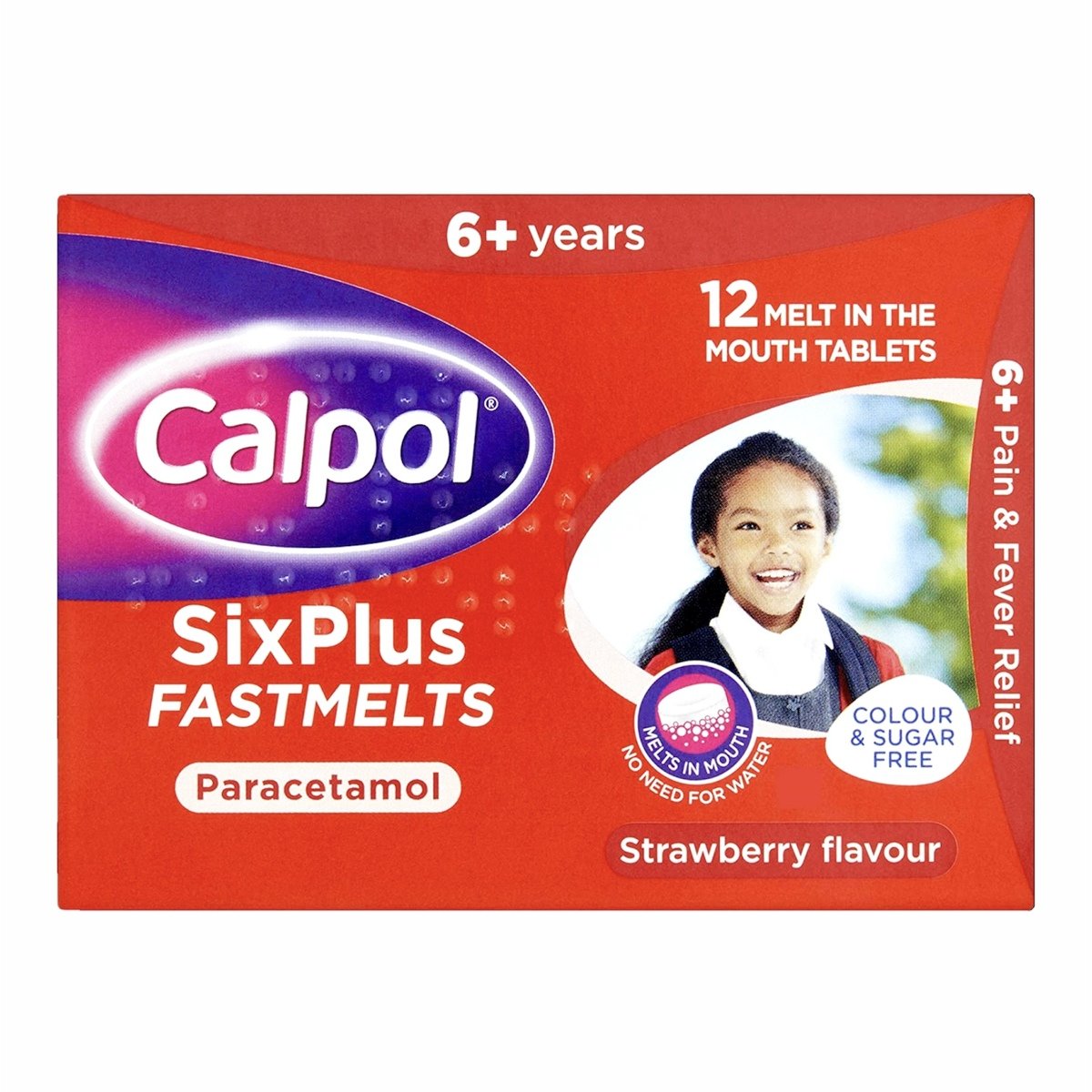 Calpol SixPlus Fastmelts Strawberry (Pack of 12)