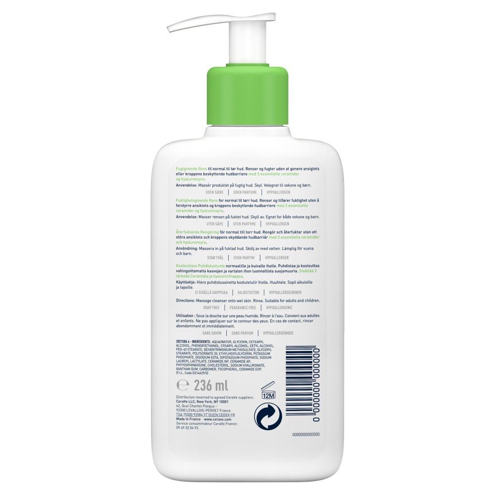 CeraVe Hydrating Cleanser For Normal to Dry Skin 236ml - Image 2