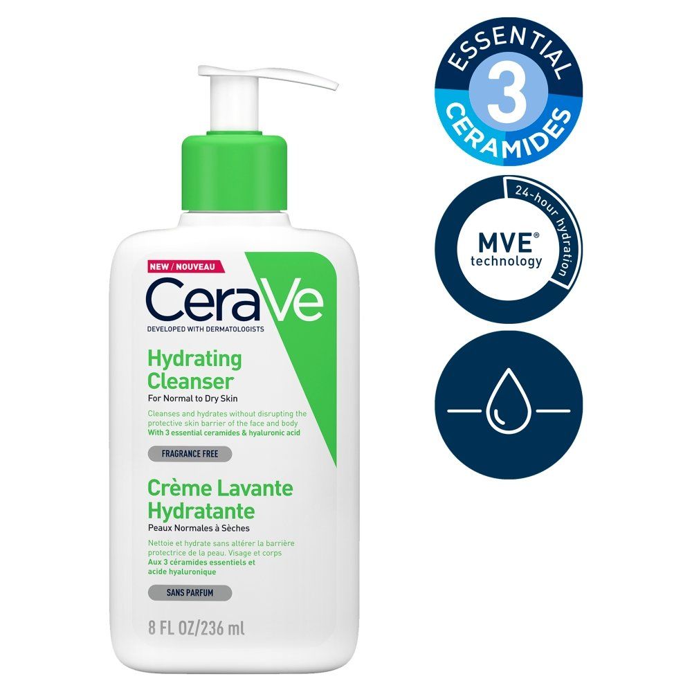 CeraVe Hydrating Cleanser For Normal to Dry Skin 236ml - Image 3