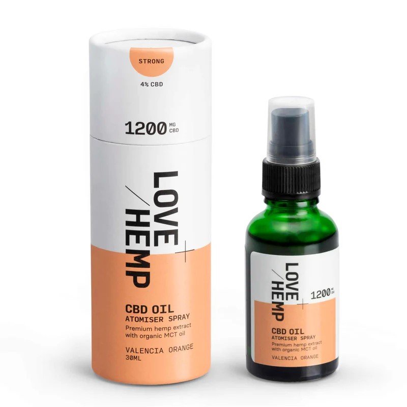 Love Hemp CBD Oil Spray 1200mg - Orange