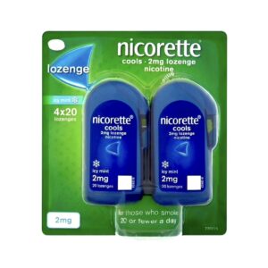 Nicorette 2mg Lozenges Icy Mint (Pack of 4x20)