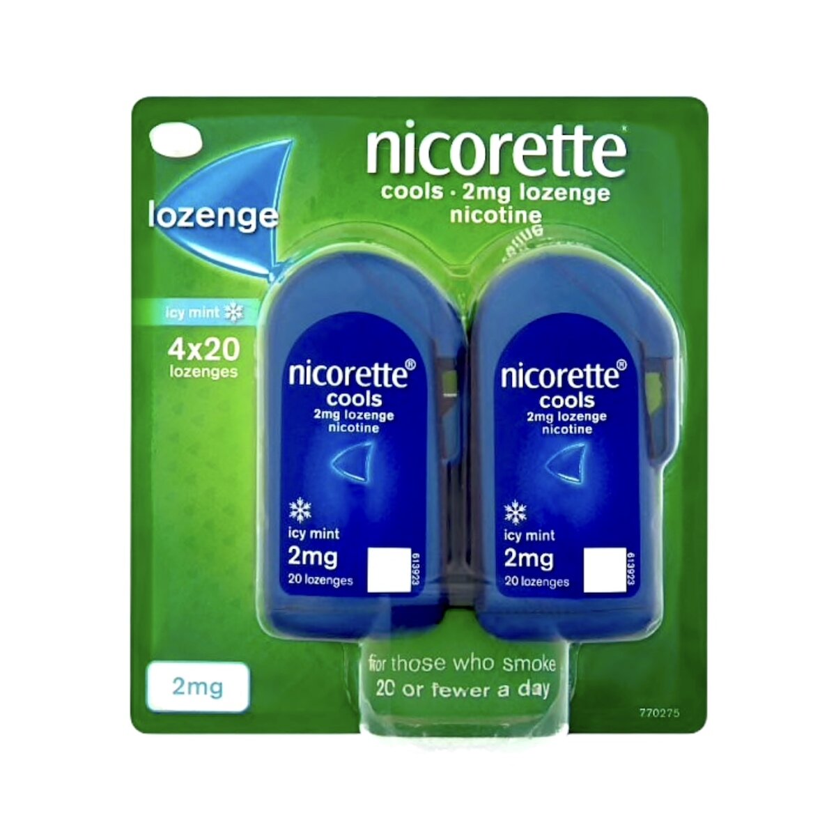 Nicorette 2mg Lozenges Icy Mint (Pack of 4x20)