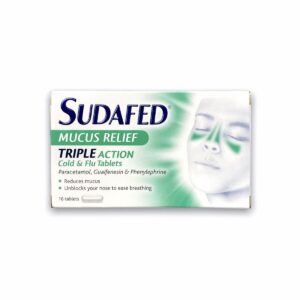 Sudafed Mucus Relief Triple Action Cold and Flu Tablets