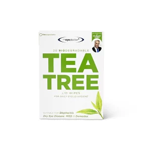 The Eye Doctor Tea Tree Oil Biodegradable Eyelid Wipes (Pack of 20)