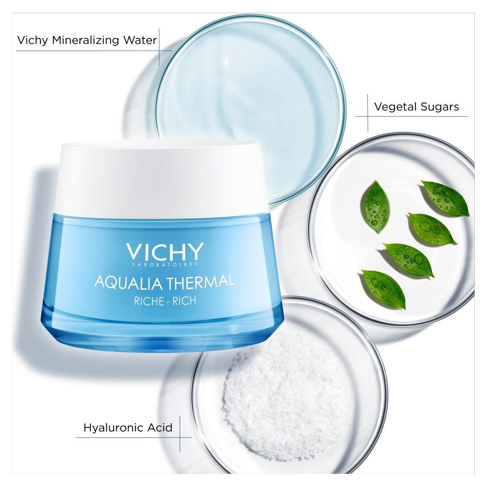 Vichy Aqualia Thermal Rich Rehydrating Cream 50ml - Image 2